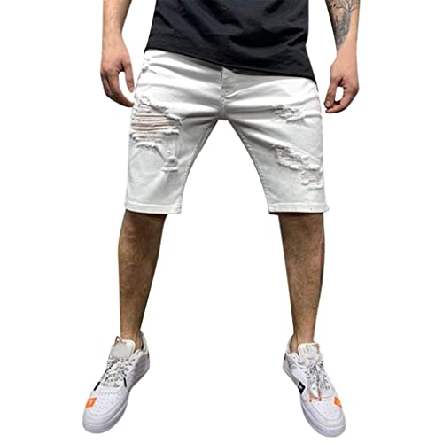 RRGEAR Herren Jeans Shorts | Kurze Hose Men Shorts Freizeithose Herren 3/4 Jeans Shorts mit Taschen | Herrenshorts Herren Jeans Shorts Kurze Hose Denim Bermuda Stretch von RRGEAR