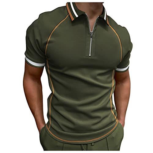 RRGEAR Herren Poloshirt Kurzarm Baumwolle Polohemd Atmungsaktiv Kragen Polo Arbeitsshirt Baumwoll Polo T-Shirt T-Shirt Herren Schwarz S/M/L/XL/5XL von RRGEAR