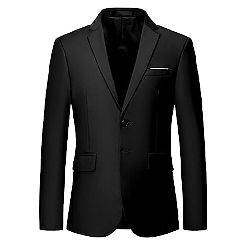 RRGEAR Herren Sakko Baumwolle Stretch EIN Knopf Slim Fit Blazer Sportlich Freizeit Anzugjacke Leicht Jacke AnzüGe & Sakkos FüR Herren Arbeit/Party von RRGEAR