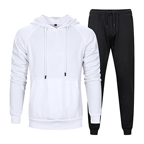 RRGEAR Jogginganzug für Herren Jogger-Set Trainingsanzug Sweat Basic FußBall Anzug Trainingsanzug FüR Herren Jogging Herren Anzug Trainingsanzug 80Er Jahre Fitness Fitnessanzug von RRGEAR