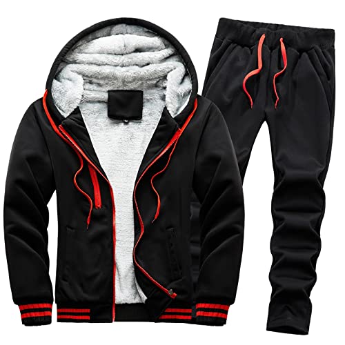 RRGEAR Jogginganzug für Herren Jogger-Set Trainingsanzug Sweat Basic Männer|Trainingsanzug|Jogginganzug|Freizeitanzug|Sportanzug Jogginganzug Winddicht/Warm von RRGEAR