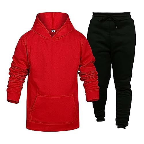 RRGEAR Trainingsanzug Herren Baumwolle Sportanzug Sportbekleidung für Männer Sport-Trainingsanzug-Set Herren Outfit Komplett Set Arbeit/Party von RRGEAR