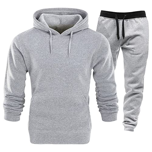 RRGEAR Trainingsanzug Herren Langarm Einfarbig Jogginganzug Freizeit Sport Laufanzug Tracksuit Sweatjacke Sporthose Fitness Sportanzug mit Reißverschluss Sport Set Herren GemüTlich/Warm von RRGEAR