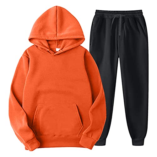 RRGEAR Trainingsanzug Sets Herren Freizeit Jogginganzug 2-teilig Kapuzenjacke mit Kapuze Und Taschen Sporthose Kapuzenpullover Retro Trainingsanzug Für Hochzeit&Abendessen von RRGEAR