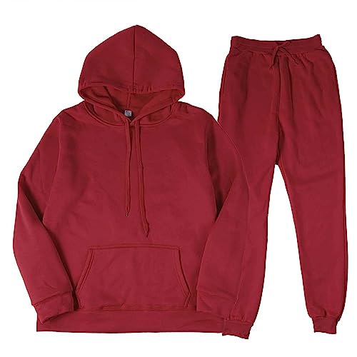 RRGEAR Trainingsanzug Sets Herren Freizeit Jogginganzug 2-teilig Kapuzenjacke mit Kapuze Und Taschen Sporthose Kapuzenpullover Sport Anzug FüR MäNner Bankett/Arbeit von RRGEAR