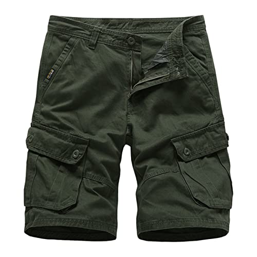 RRGEAR Vintage Vintage Herren Cargo Shorts Herren Cargo Shorts Gürtel Bermuda Kurze Hose Baumwolle Herren Bermuda Shorts MäNner Shorts von RRGEAR