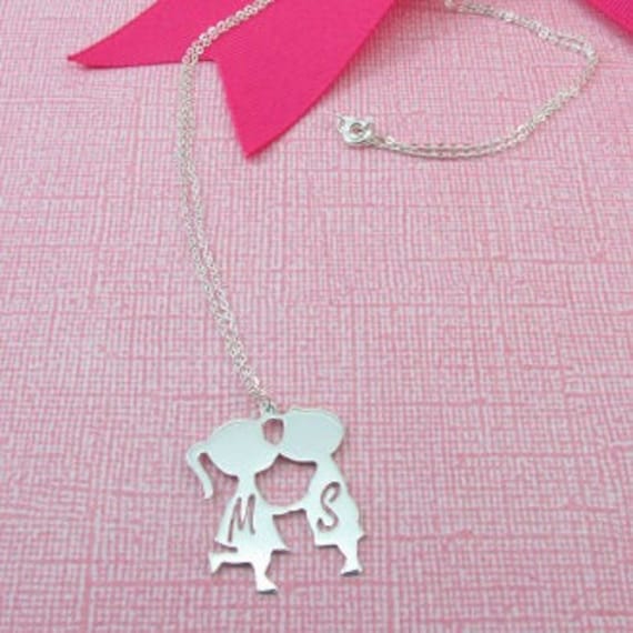 Küssende Junge Und Mädchen Erste Halskette Küssende Junge Und Mädchen Erste Halskette von RRJewels