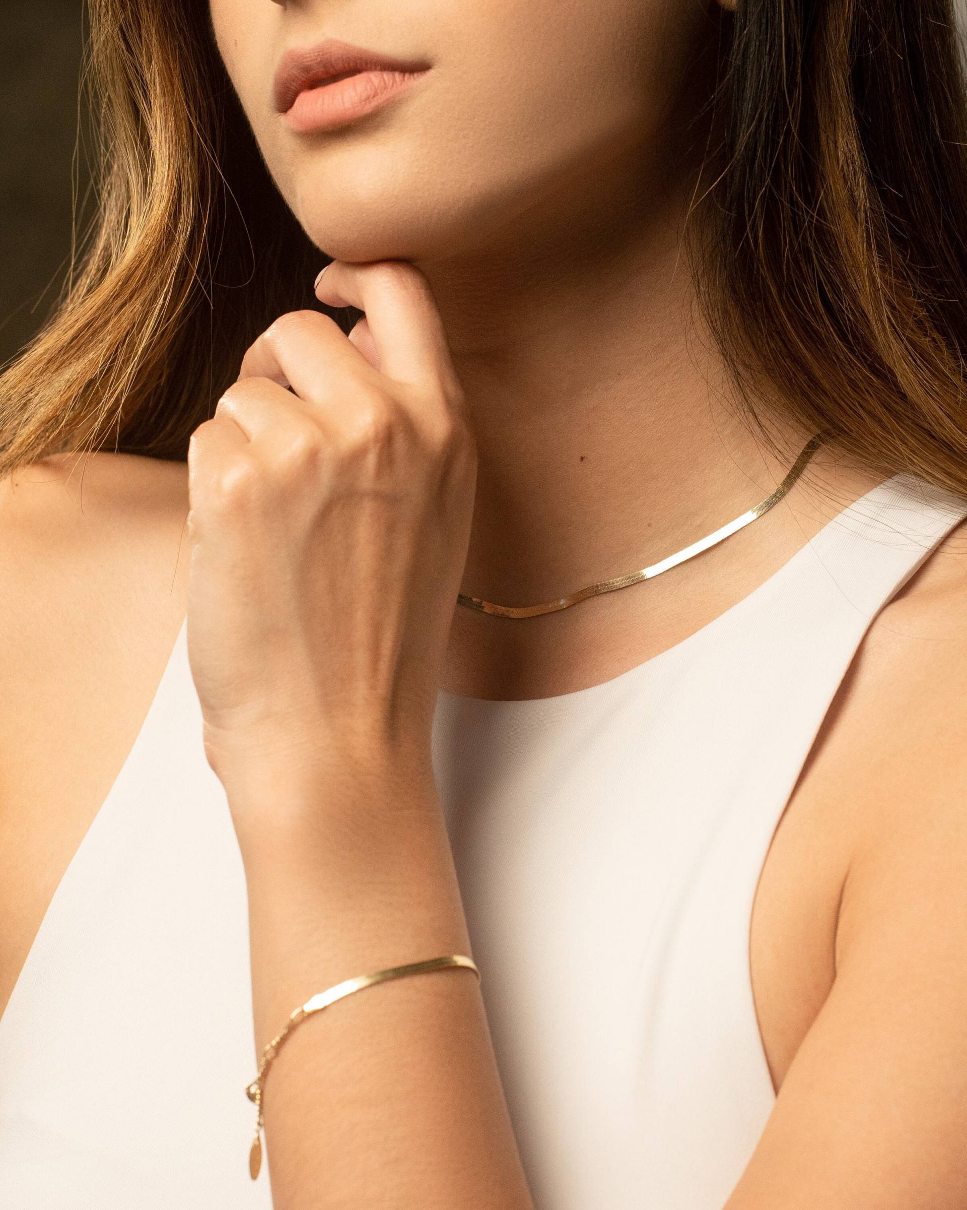 Luxuriöse Halskette Und Armband Gold Vermeil Sterling Silber Atemberaubendes Geschenk Zum Valentinstag Auch Als Set Erhältlich Luxuriöse Halskette Und Armband Gold Vermeil Sterling Silber Atemberaubendes Geschenk Zum Valentinstag Auch Als Set Erhältlich von RRJewels