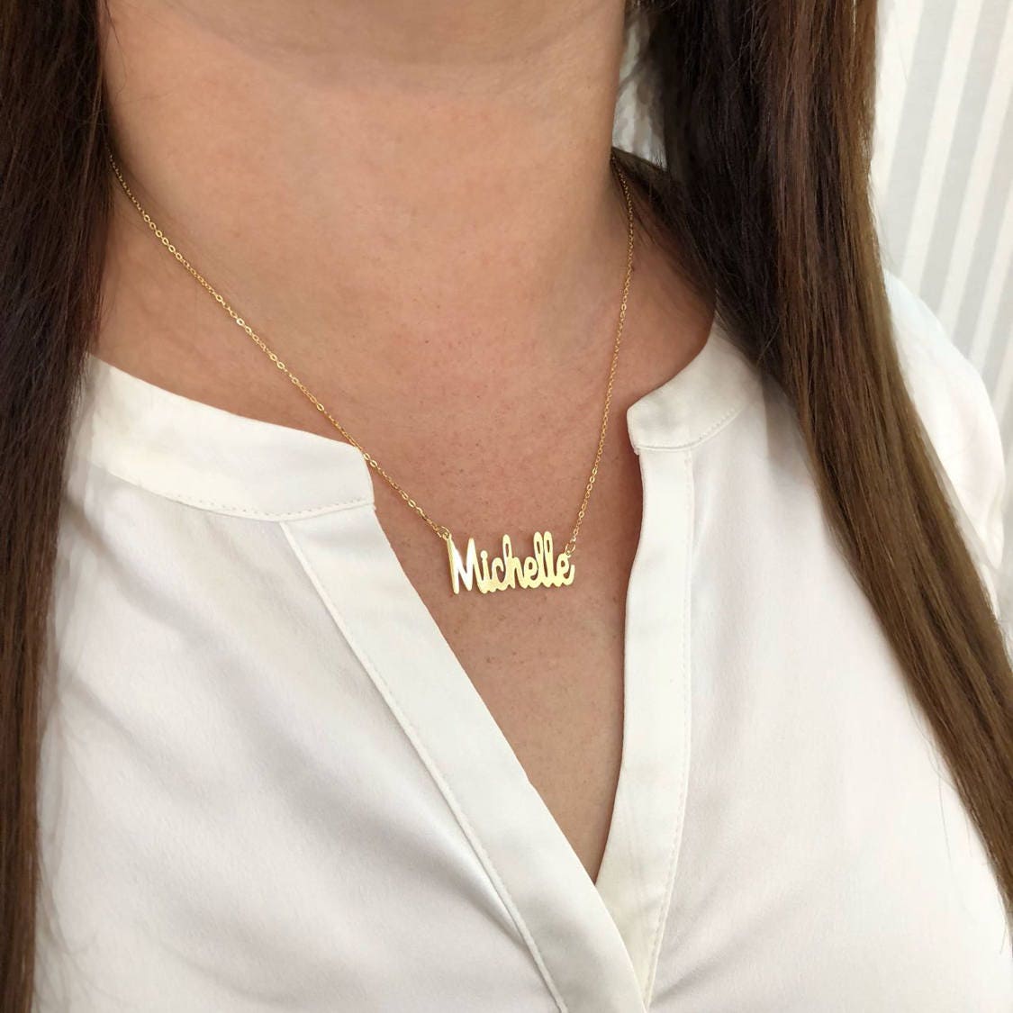 Namenskette Aus 925Er Silber Personalisierter Schmuck Geschenk Namenskette Aus 925Er Silber Personalisierter Schmuck Geschenk von RRJewels