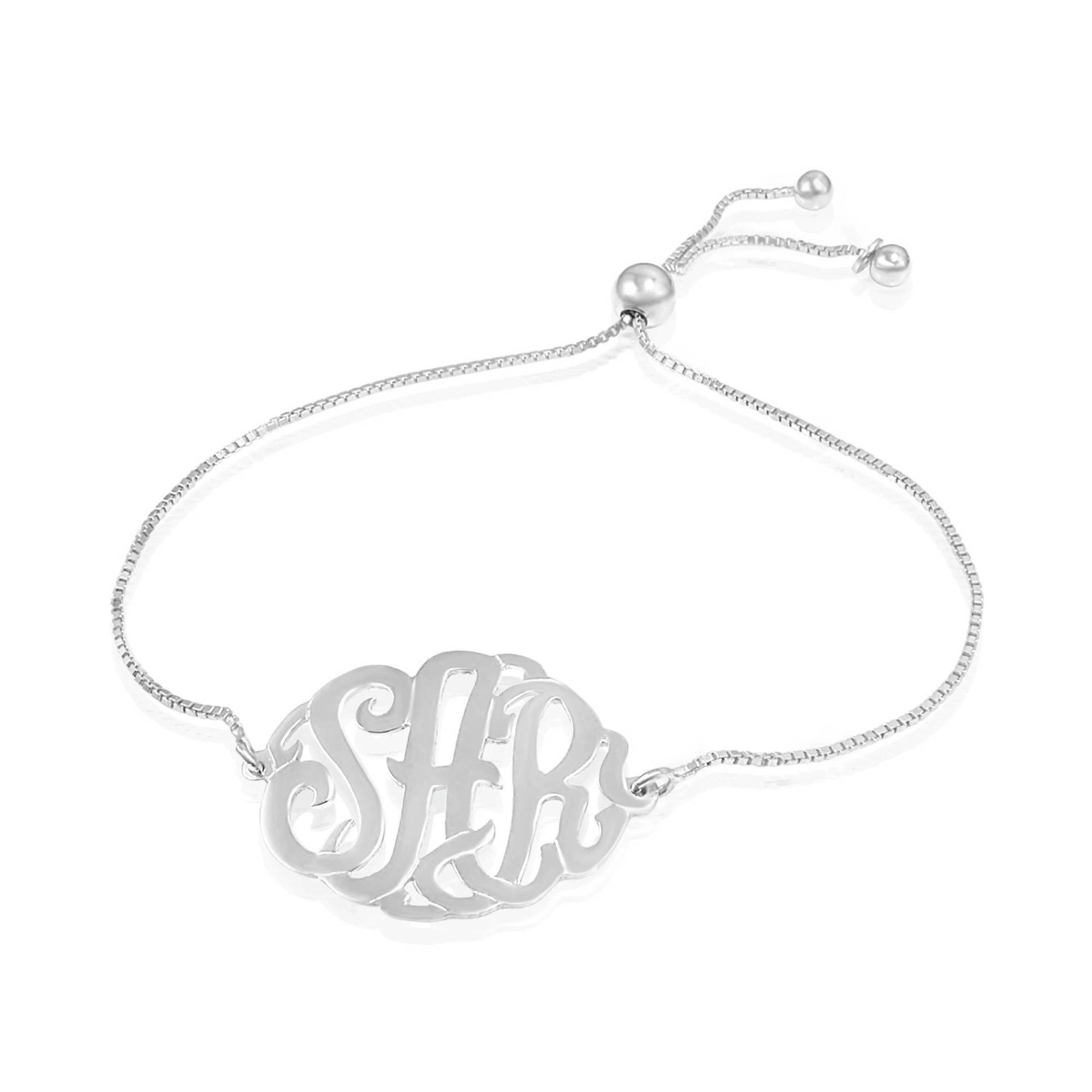 sterling Silber Monogramm Armband Personalisierter Anfangsschmuck sterling Silber Monogramm Armband Personalisierter Anfangsschmuck von RRJewels