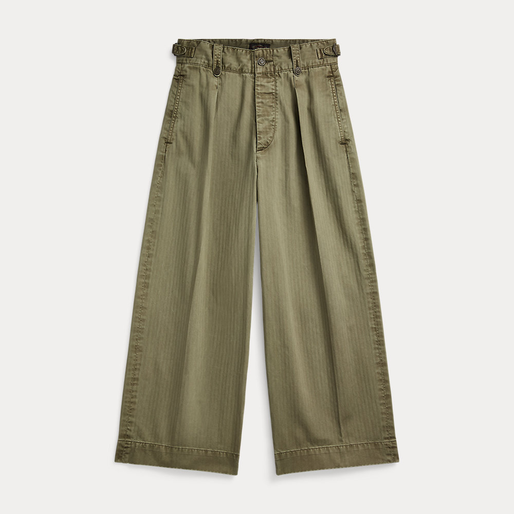 3/4-Baumwollhose mit weitem Bein 3/4-Baumwollhose mit weitem Bein von RRL