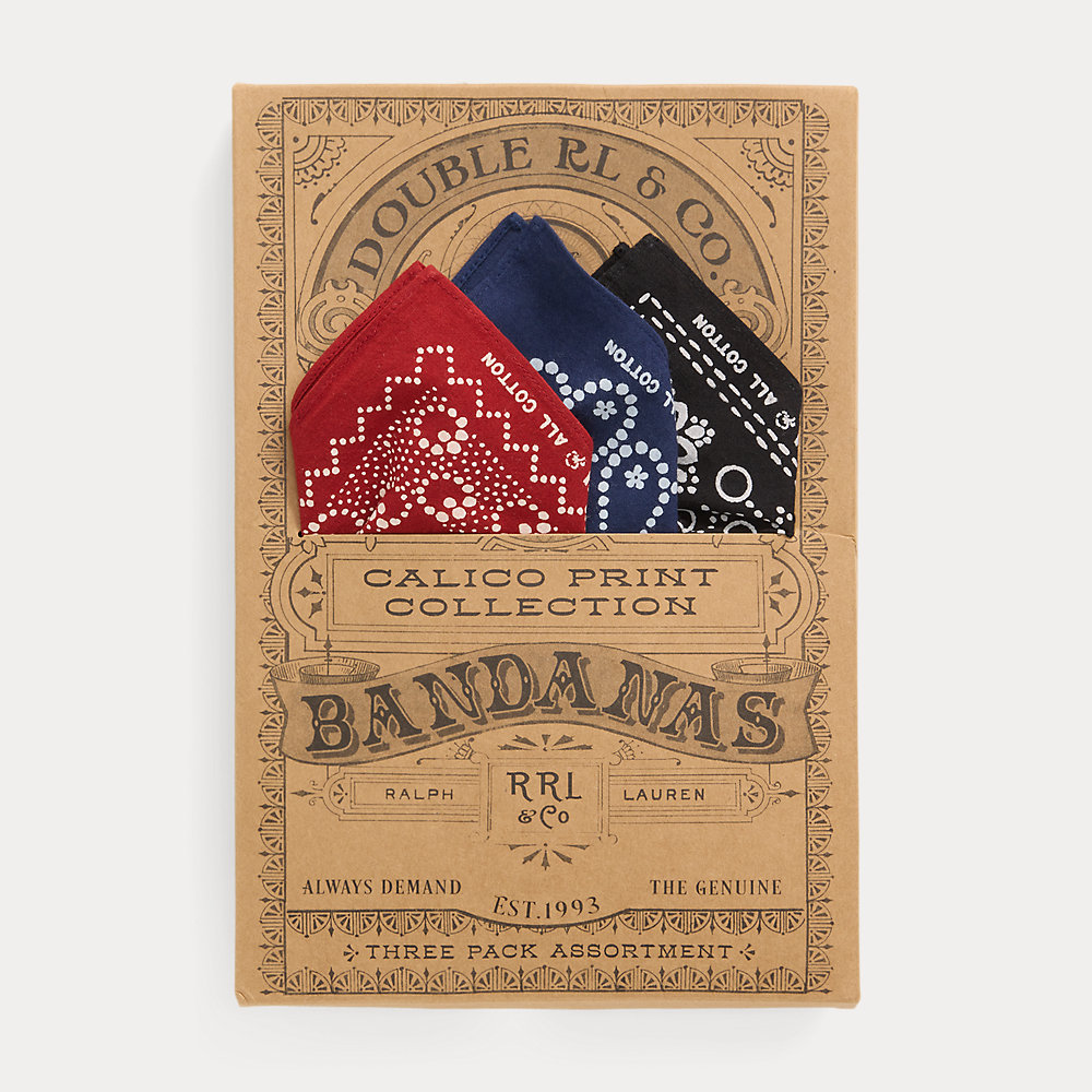 3er-Pack Bandanas mit Calico-Druck 3er-Pack Bandanas mit Calico-Druck von RRL