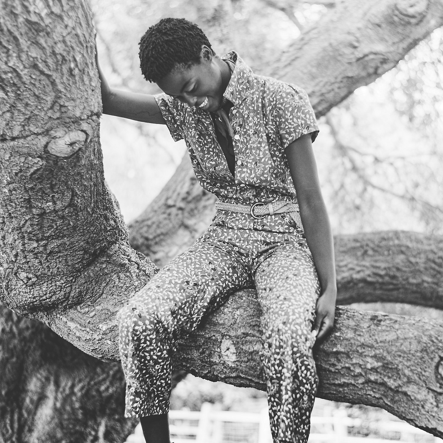 Baumwollstrampler mit Blumenmuster von RRL