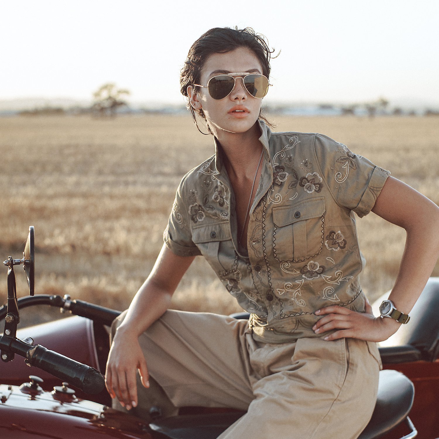 Besticktes Twill-Hemd von RRL