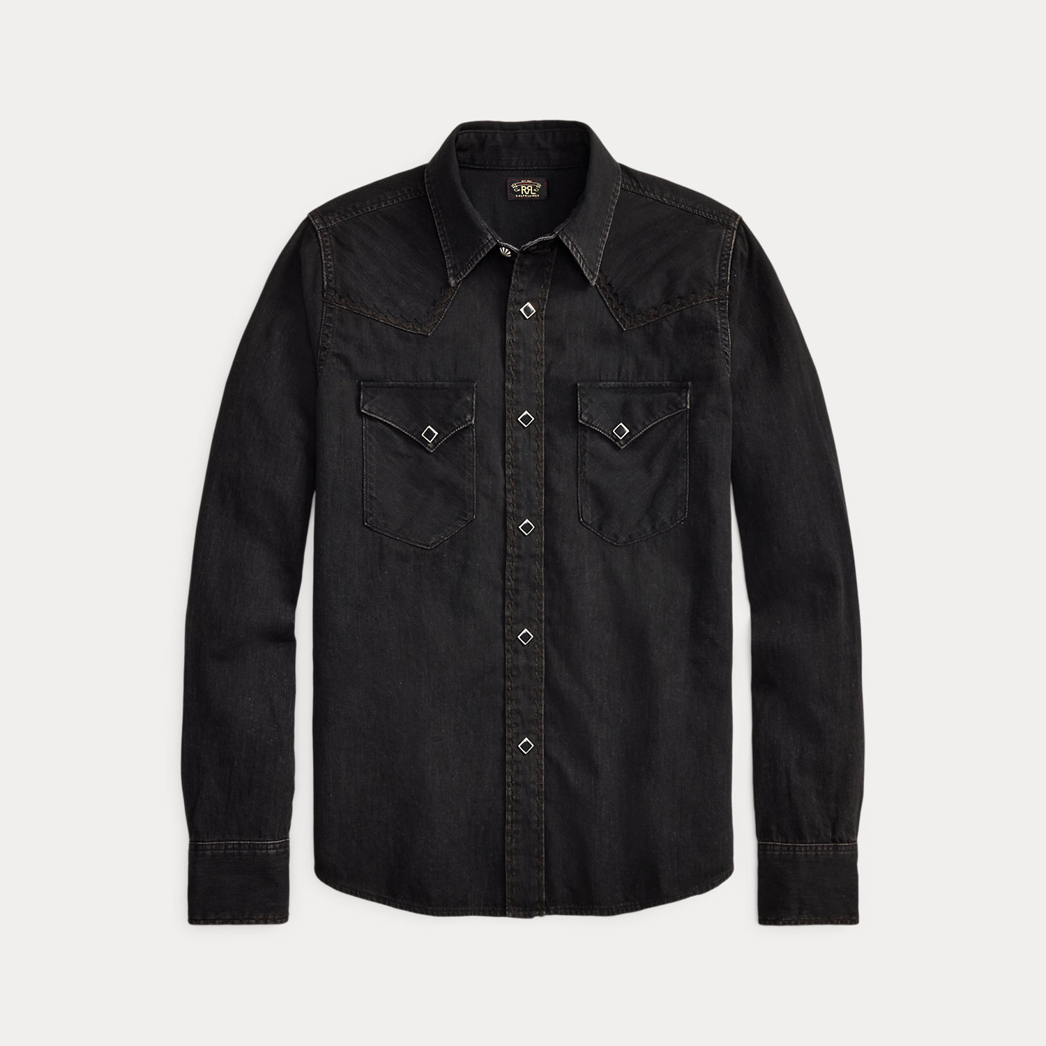 Besticktes Westernhemd aus Denim von RRL