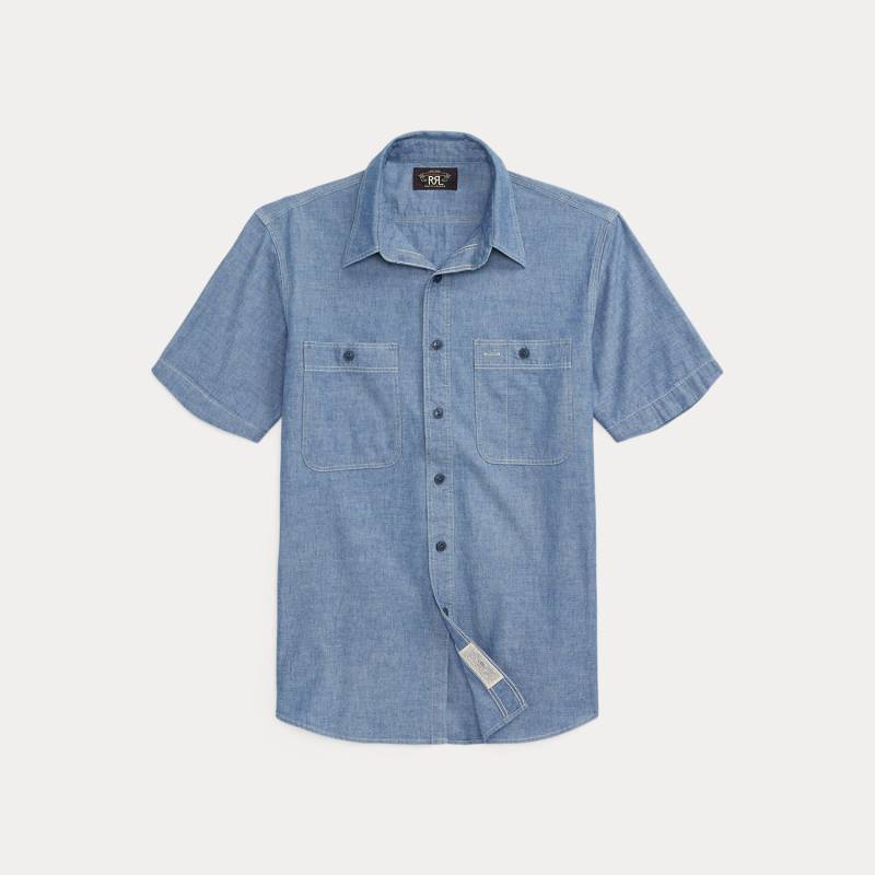 Chambray-Arbeitshemd in Indigo von RRL