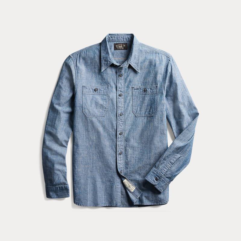 Chambray-Arbeitshemd in Indigo von RRL