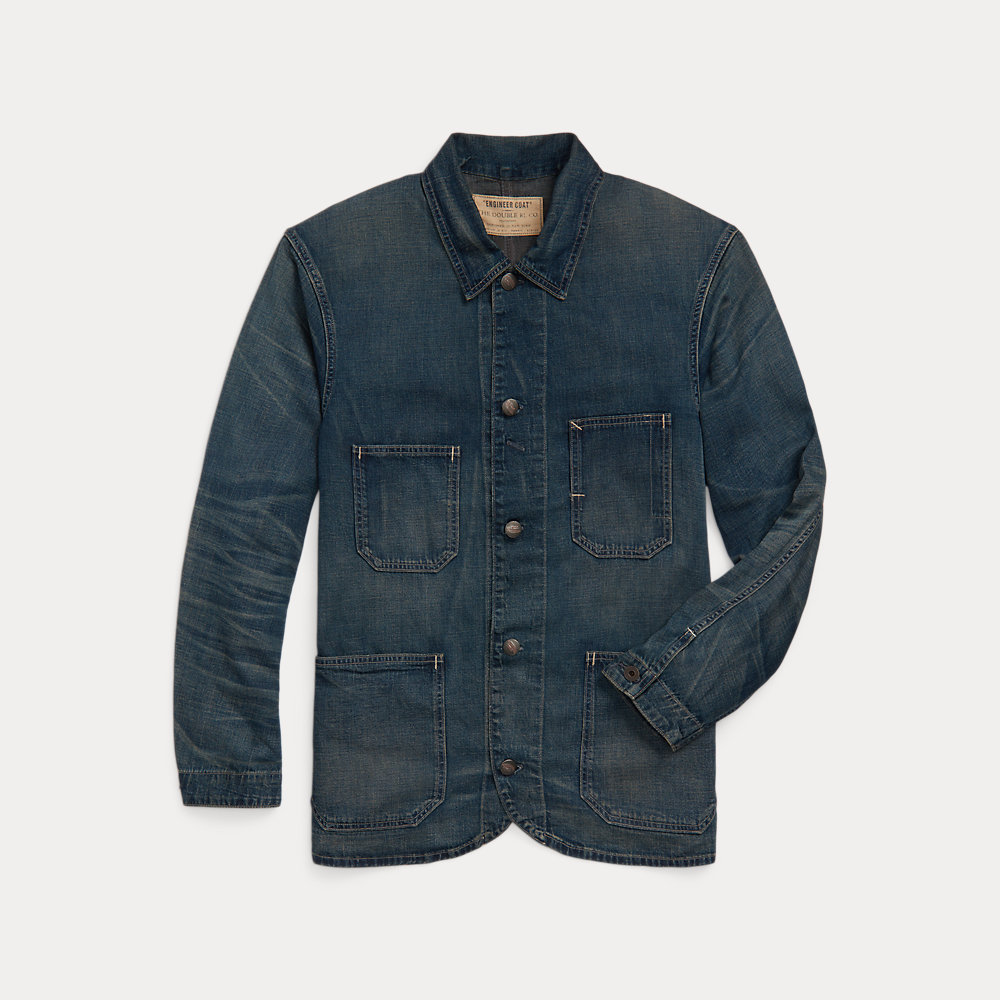 Denim-Jacke aus Baumwolle und Leinen von RRL