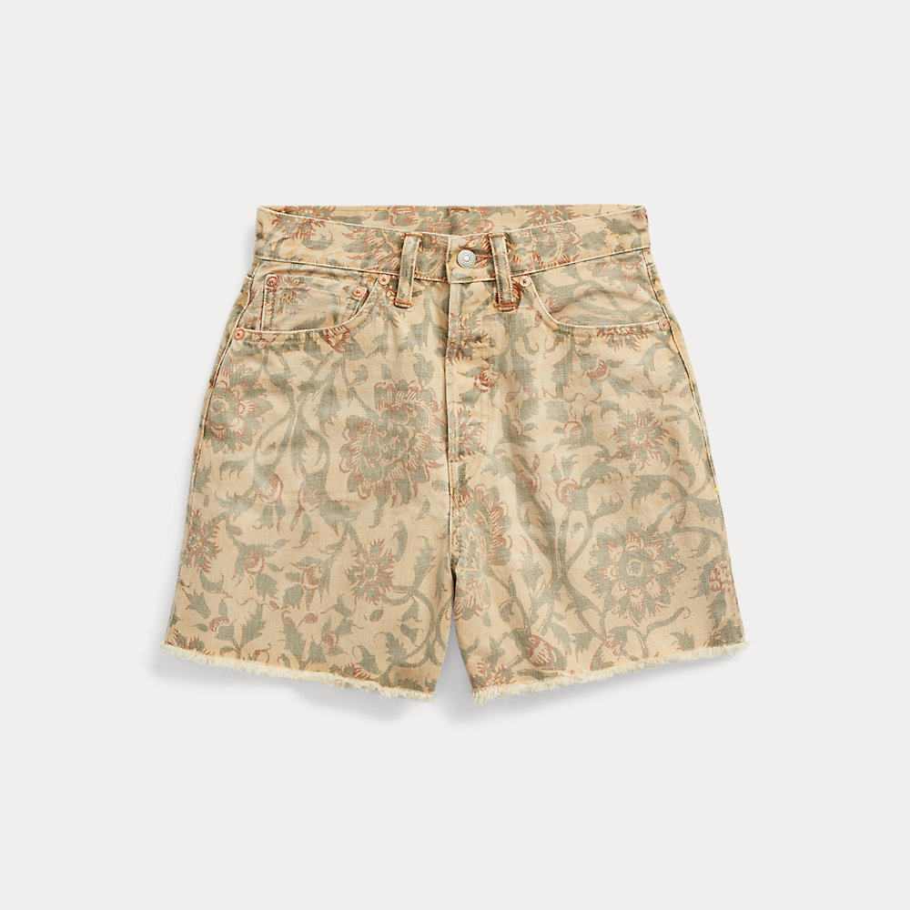 Denim-Shorts mit Blumenmuster von RRL