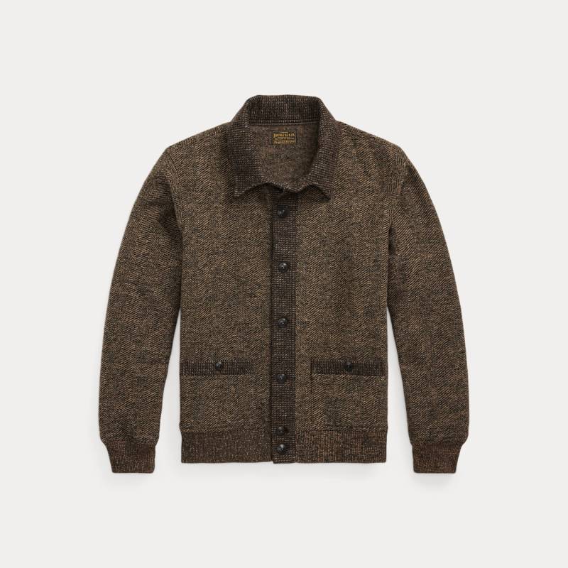 Doppellagige Tweed-Strickjacke von RRL