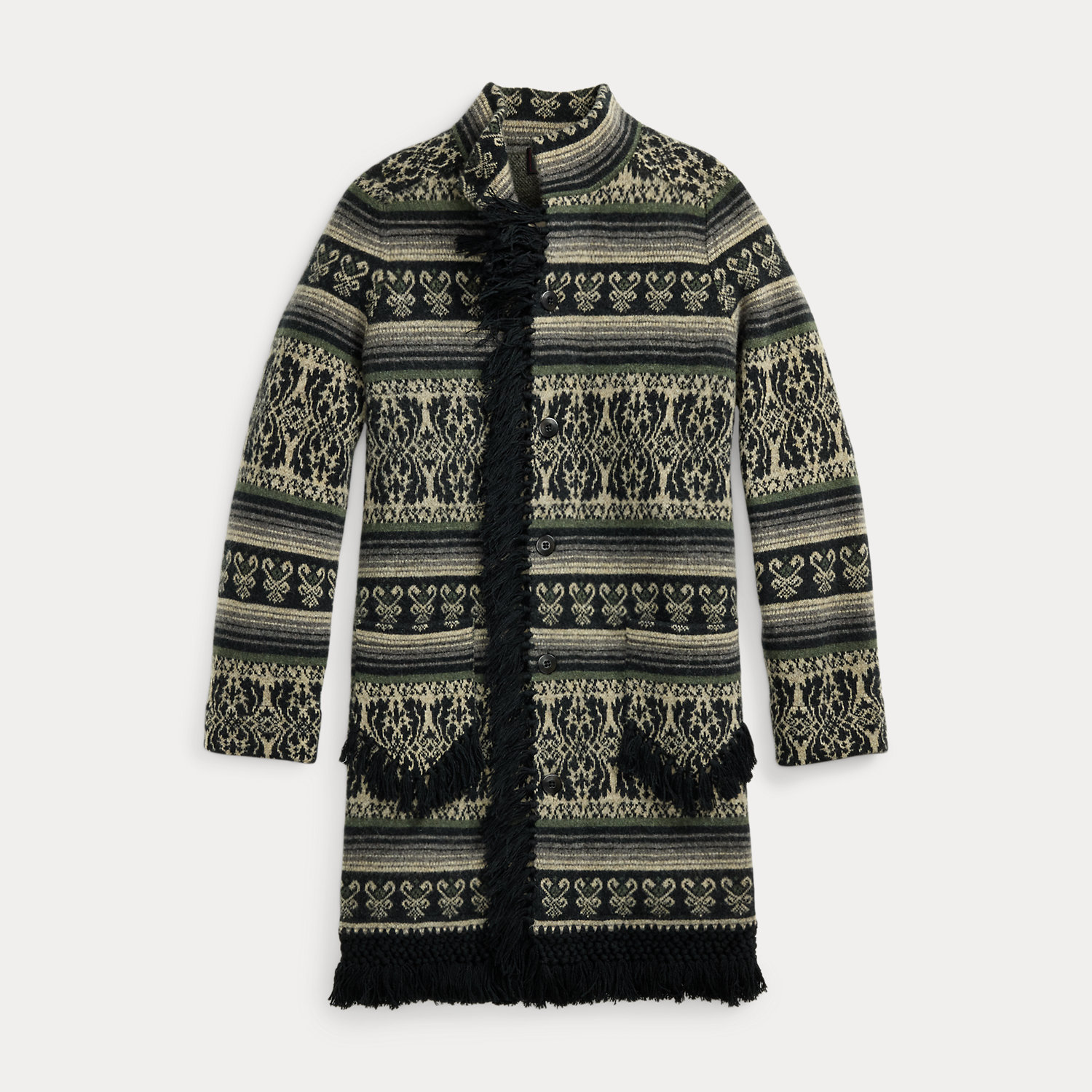 Duster-Strickjacke aus Jacquard von RRL