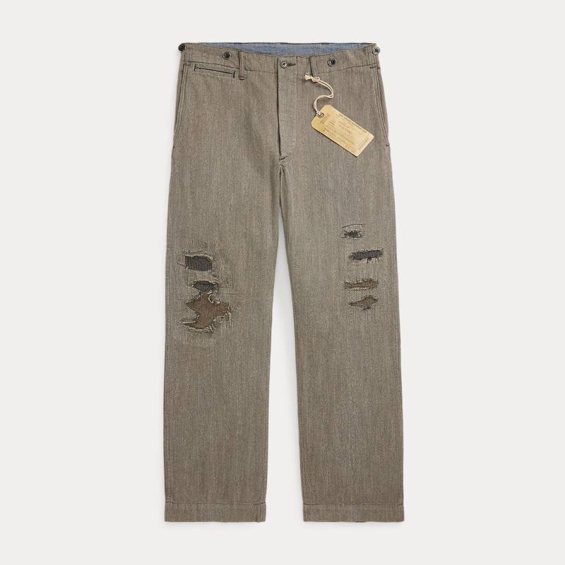 Fischgrat-Twill-Feldhose in Used-Optik von RRL