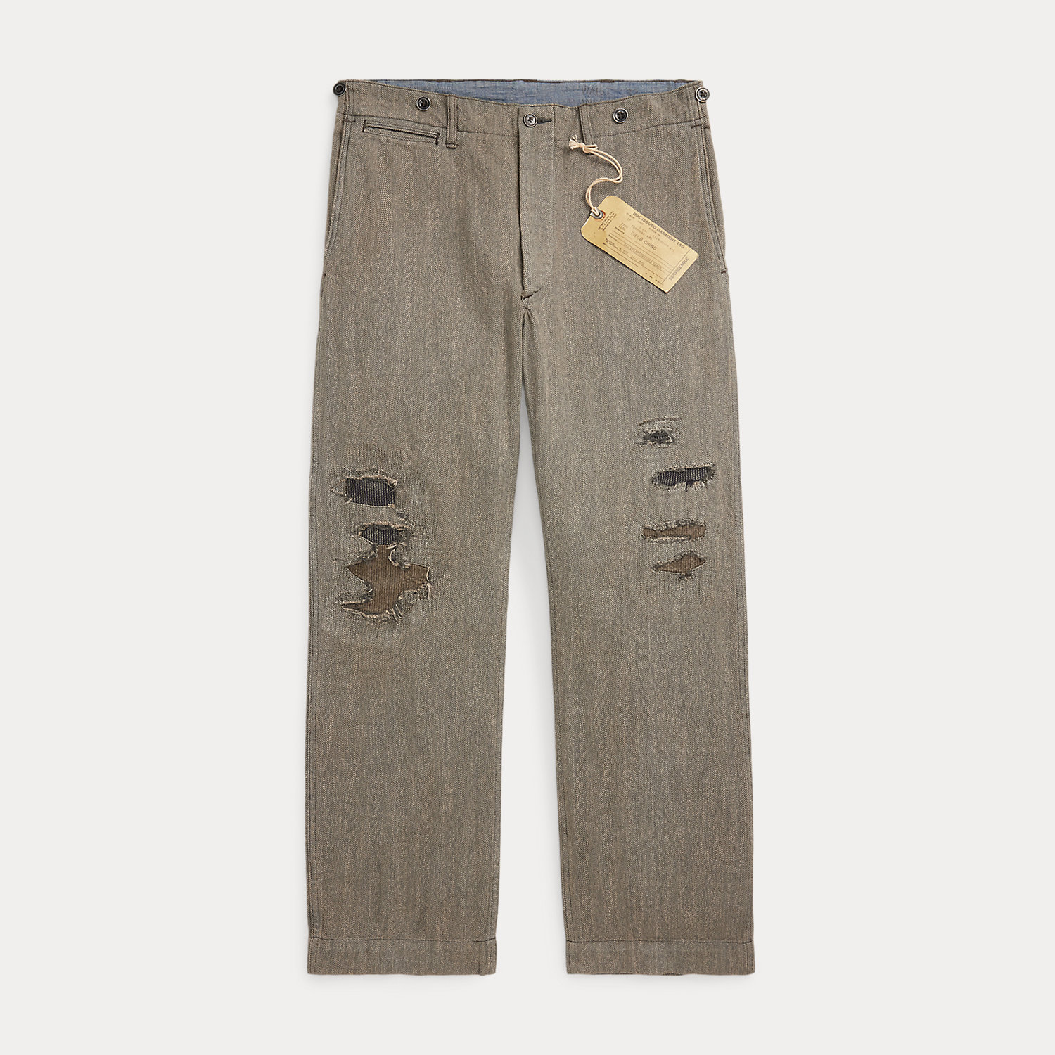 Fischgrat-Twill-Feldhose in Used-Optik von RRL