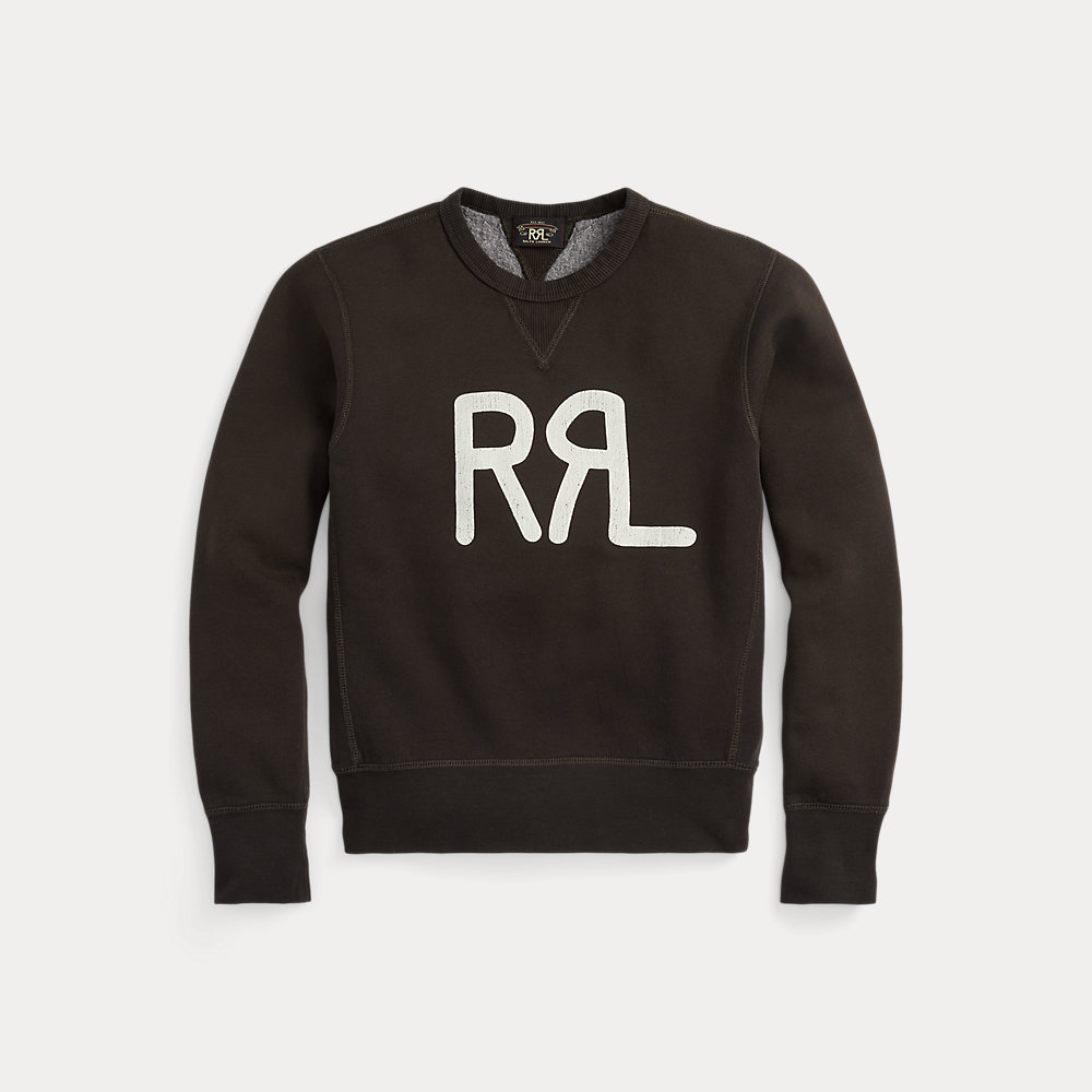 Fleece-Sweatshirt mit Logo von RRL