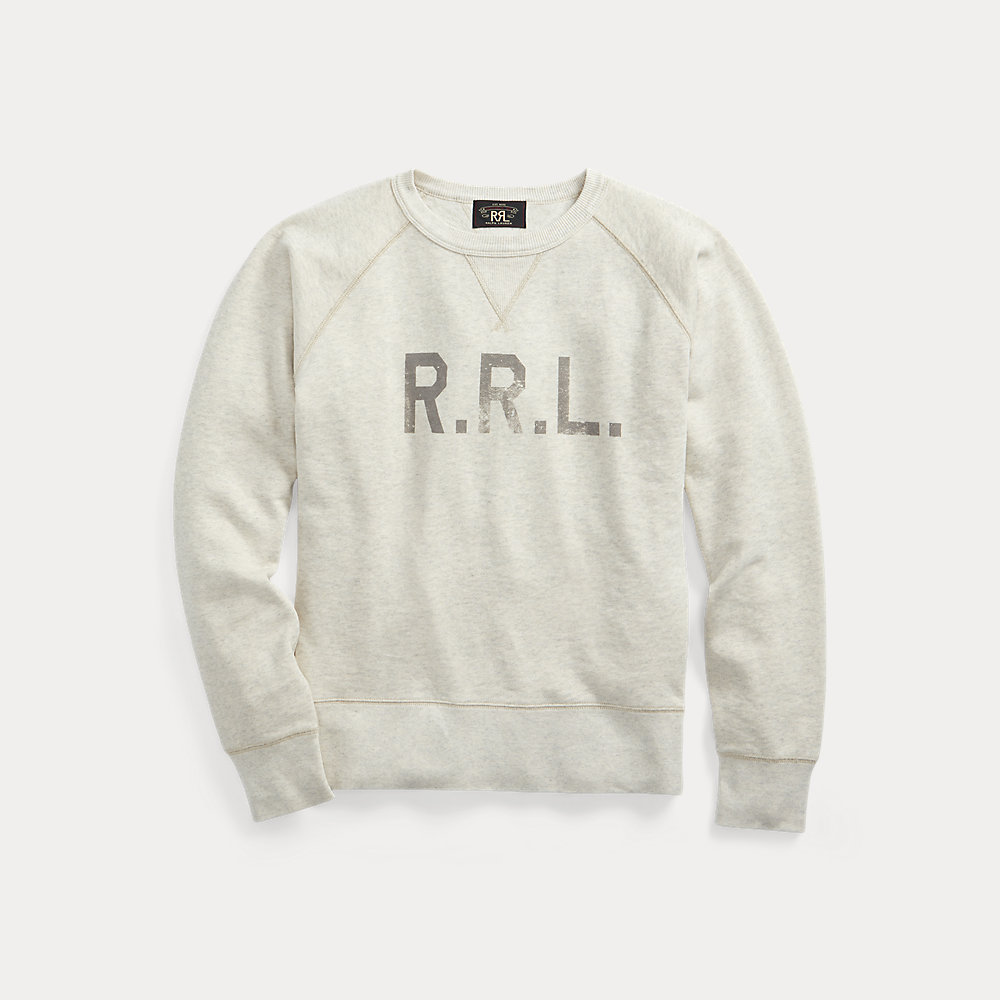 Fleece-Sweatshirt mit Logo von RRL