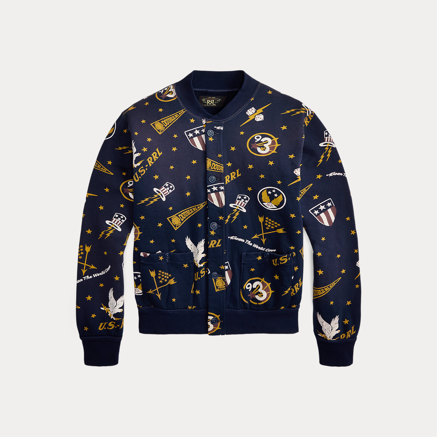 Fleecejacke mit Grafik von RRL