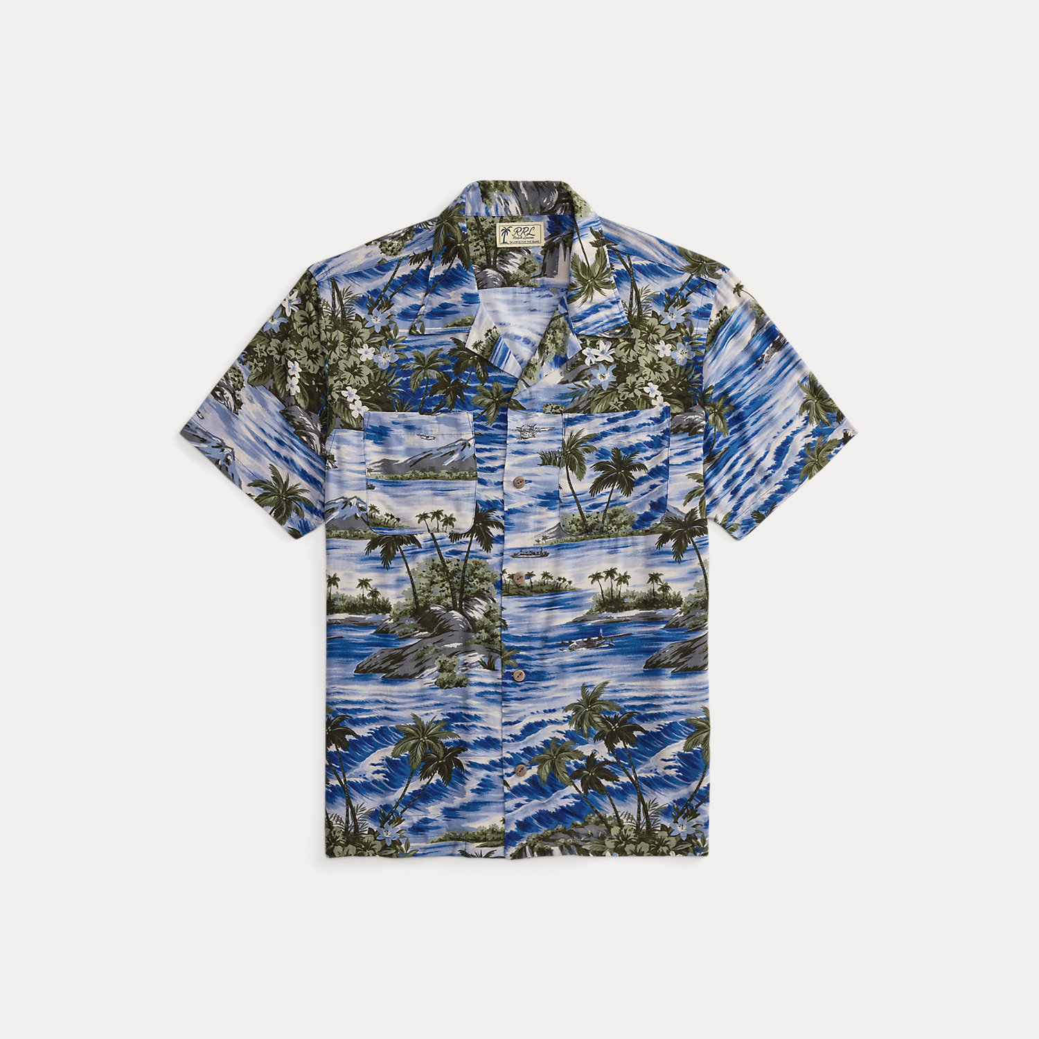 Freizeit-Kurzarmhemd mit Tropenmotiv von RRL