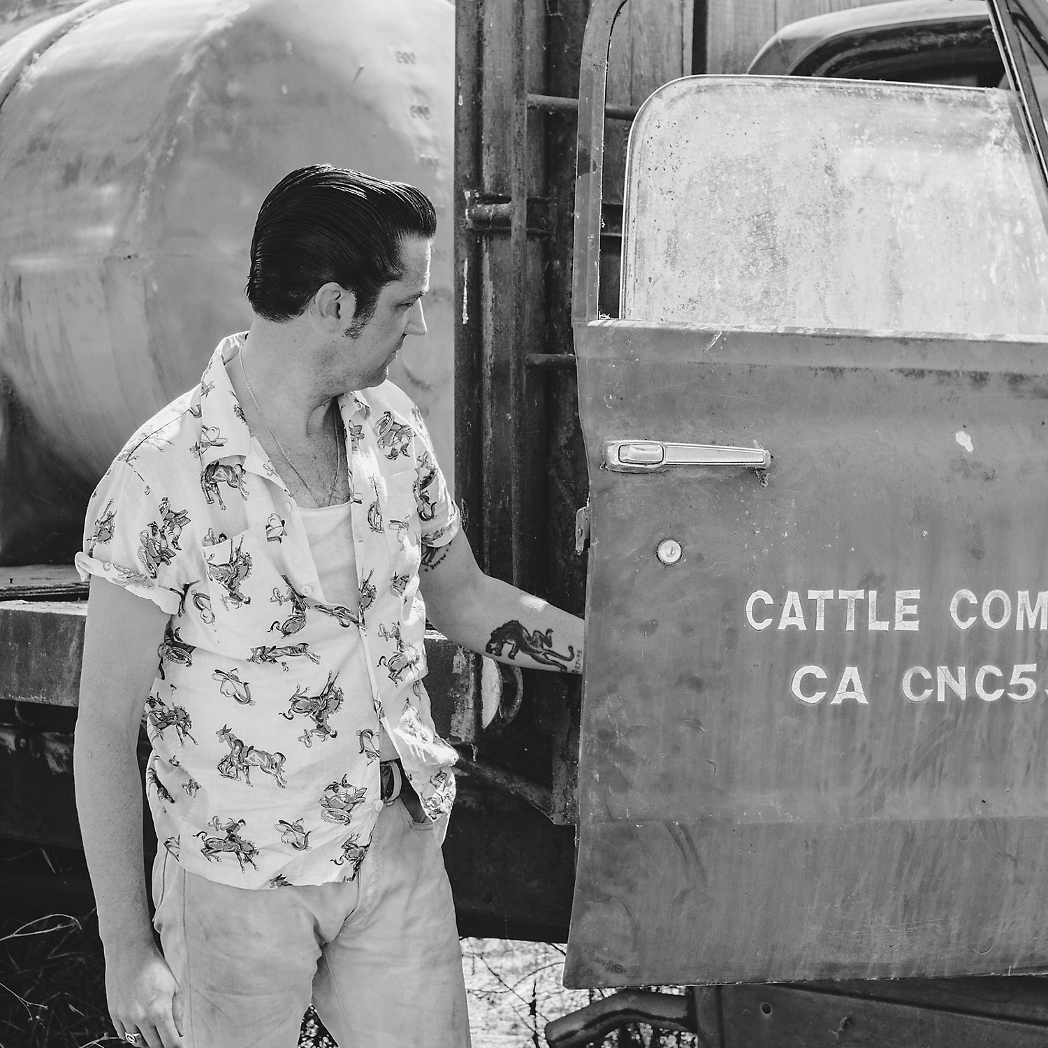 Freizeit-Kurzarmhemd mit Westerndruck von RRL