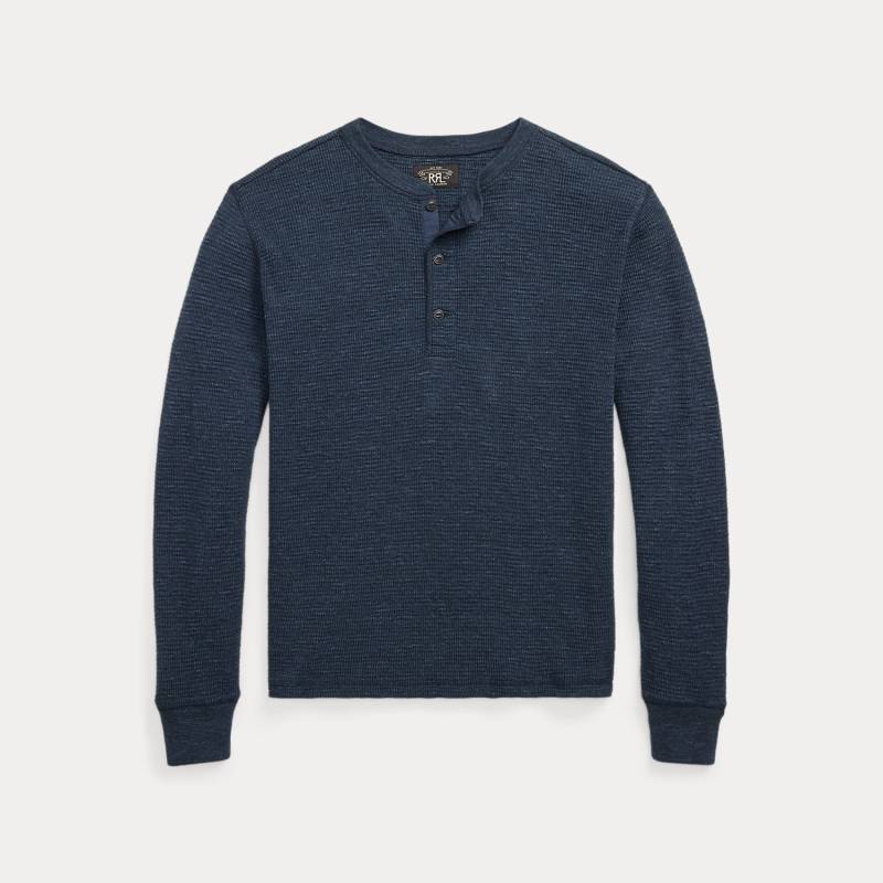 Gefärbtes Henley aus Waffelpiqué von RRL