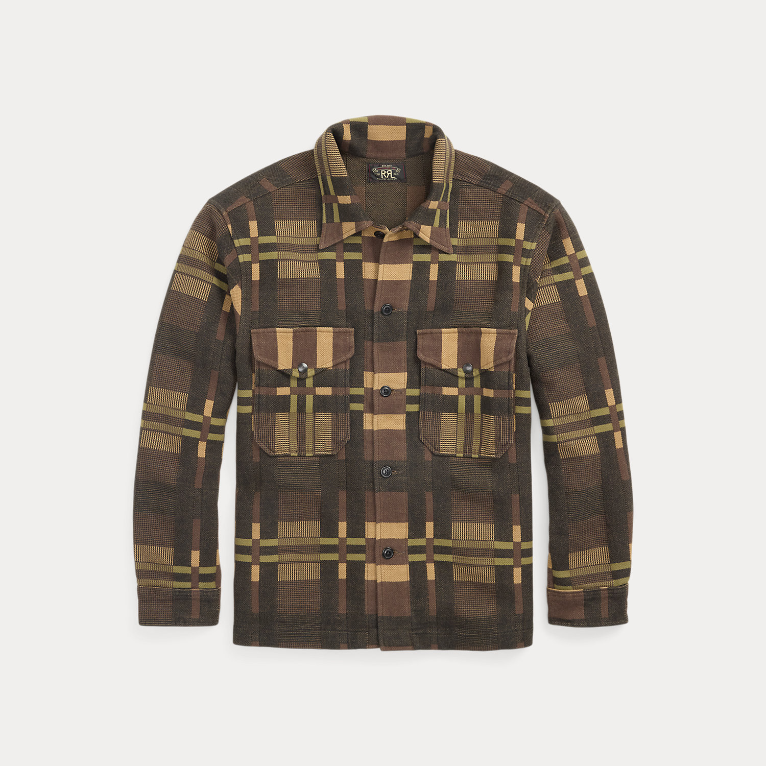 Gemusterte Jacquard-Hemdjacke von RRL