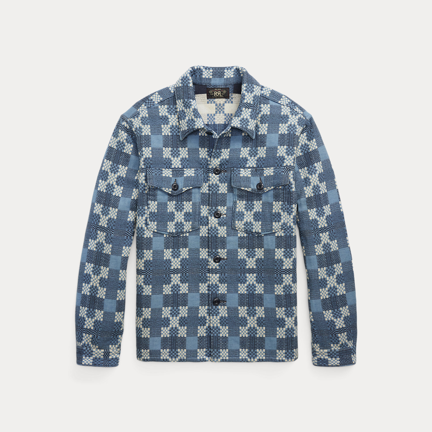 Gemusterte Jacquard-Hemdjacke von RRL