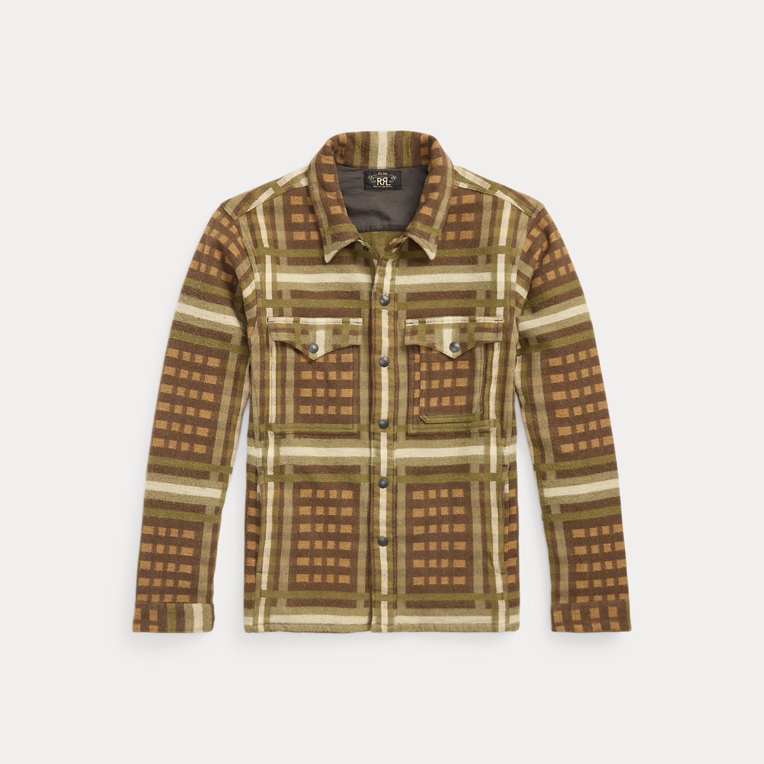 Gemusterte Jacquard-Hemdjacke von RRL