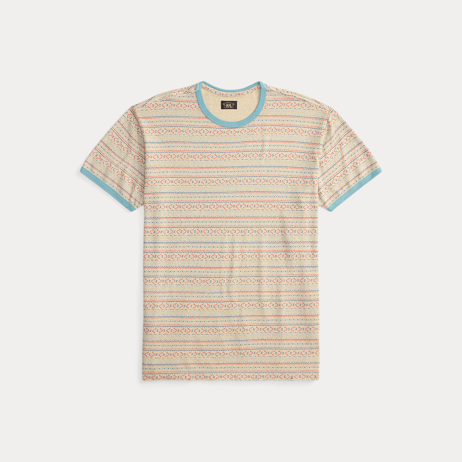 Gemustertes Ringer-T-Shirt aus Jersey von RRL