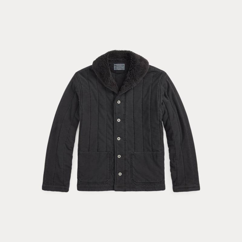 Gesteppte Jerseyjacke mit Fleecekragen von RRL