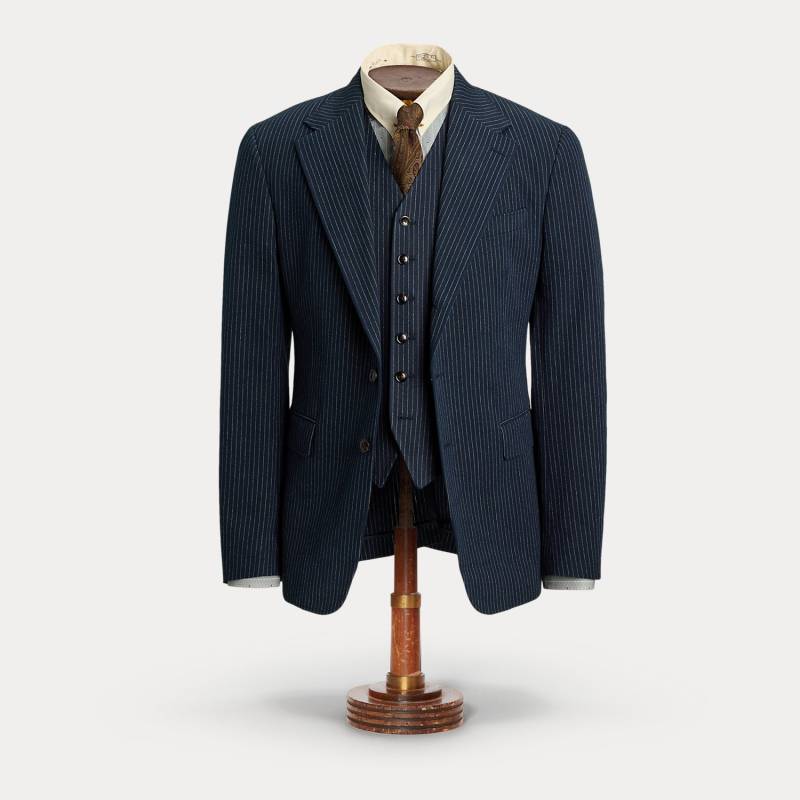 Gestreifte Fischgrat-Anzugjacke von RRL