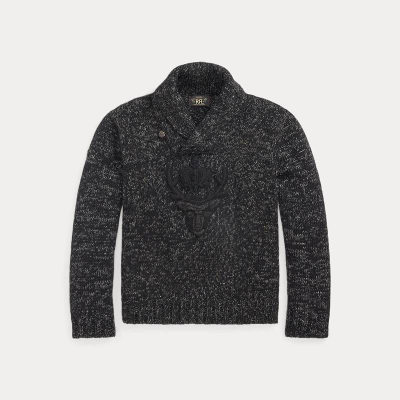 Handbestickter Woll-Leinen-Pullover von RRL