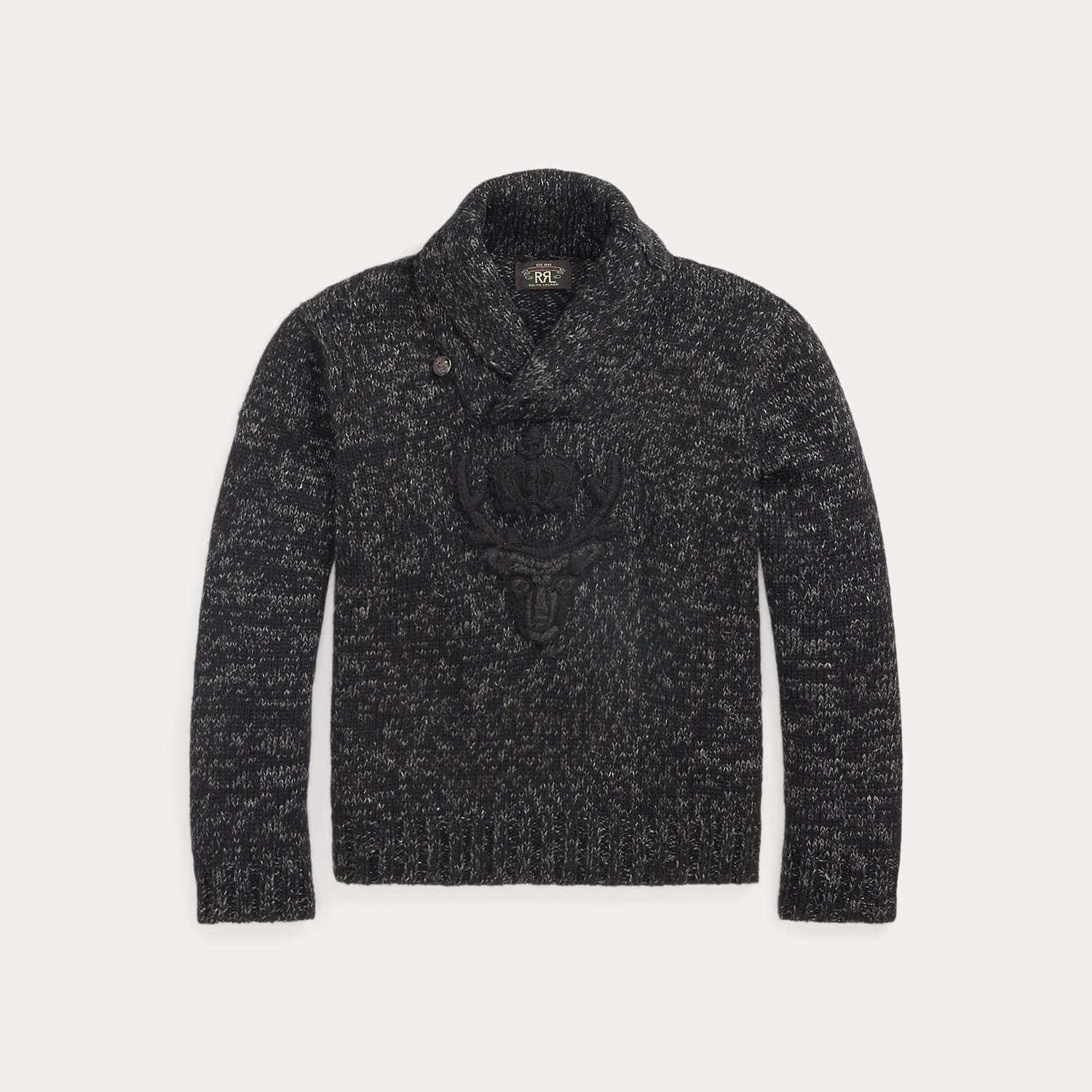 Handbestickter Woll-Leinen-Pullover von RRL