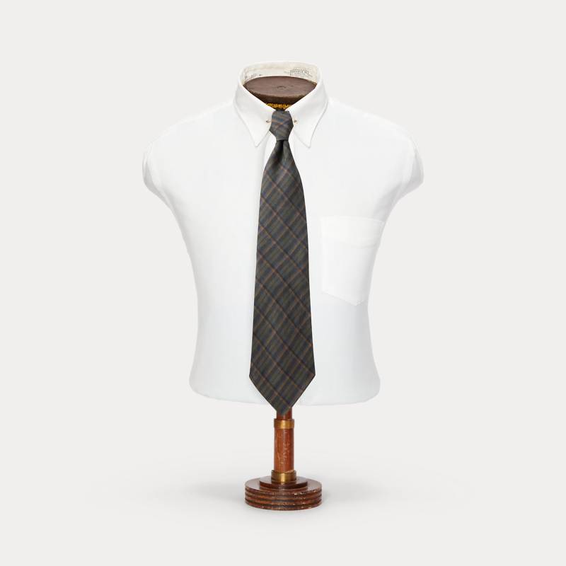 Handgefertigte karierte Twillkrawatte von RRL