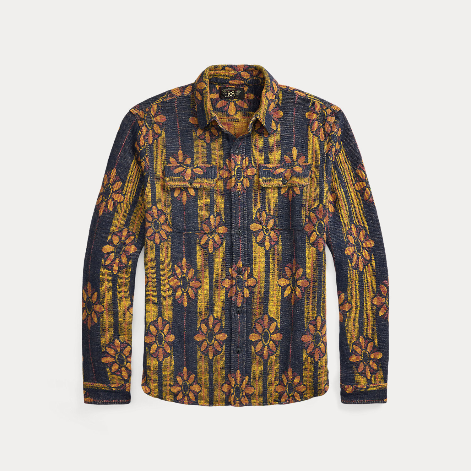 Jacquard-Arbeitshemd mit Blumenmuster von RRL