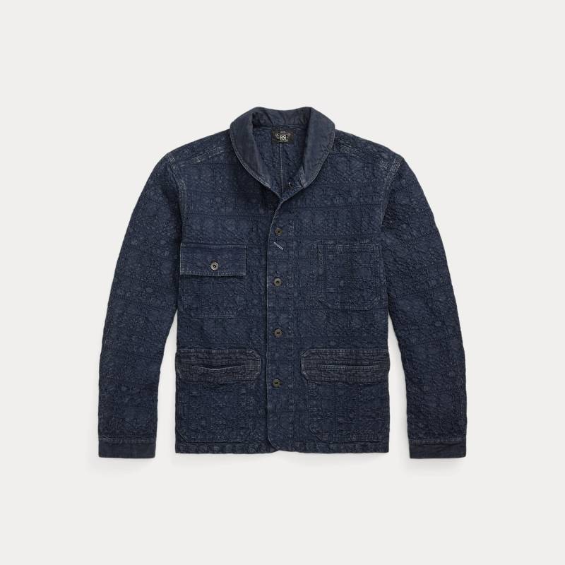 Jacquard-Hemdjacke in Indigo von RRL