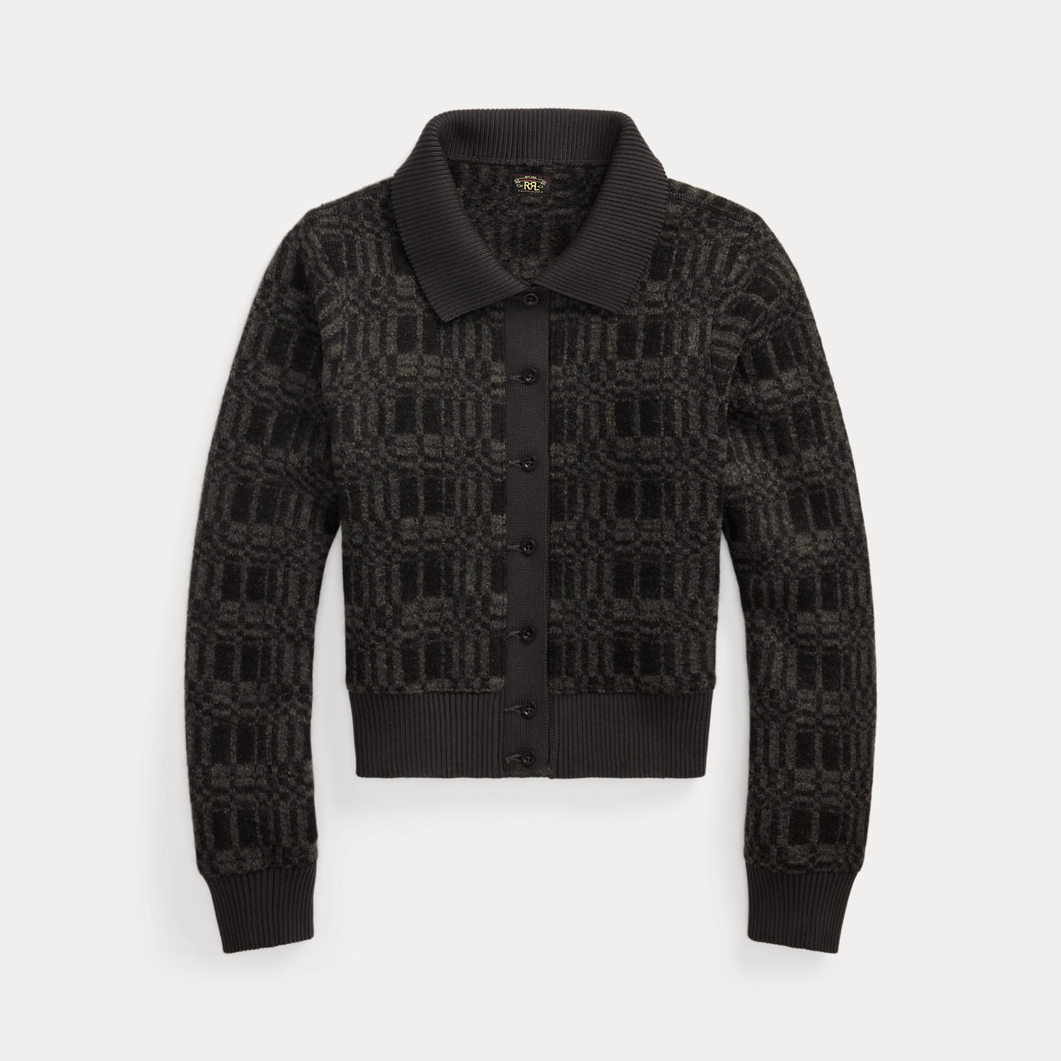 Jacquard-Strickjacke aus Wollmischung von RRL