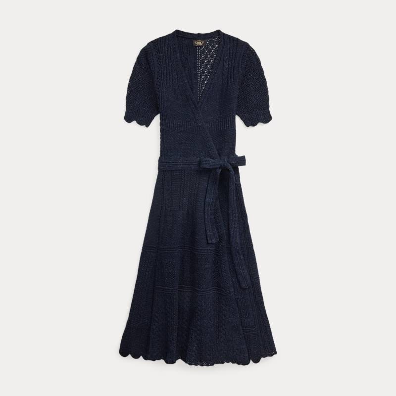 Jacquard-Wickelkleid mit Lochmuster von RRL