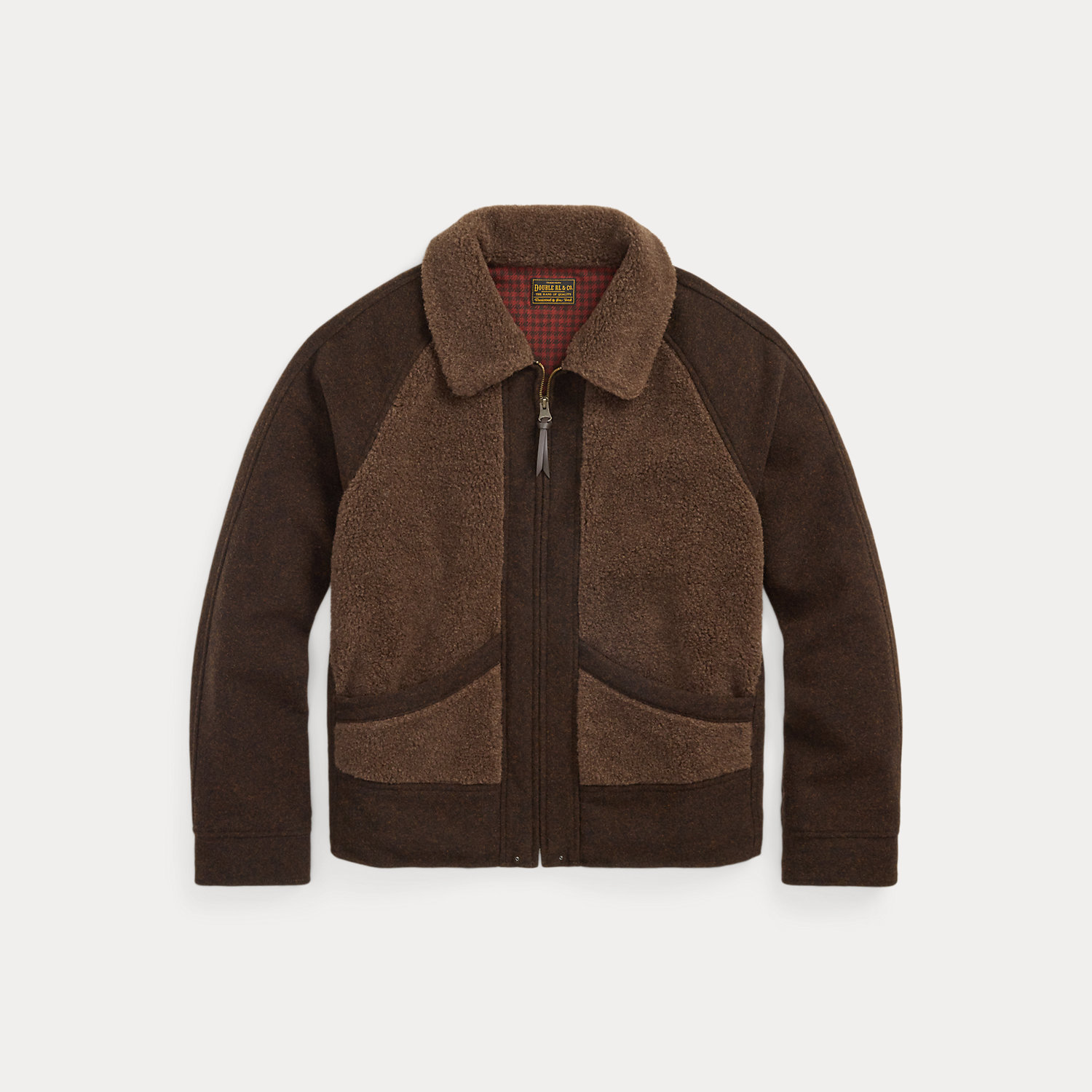 Jacquardjacke mit Fleecebahnen von RRL