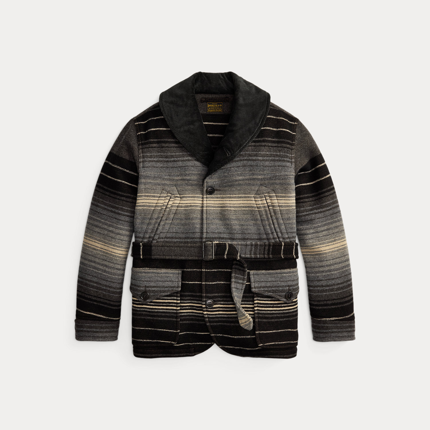 Jacquardmantel mit Kordsamtkragen von RRL