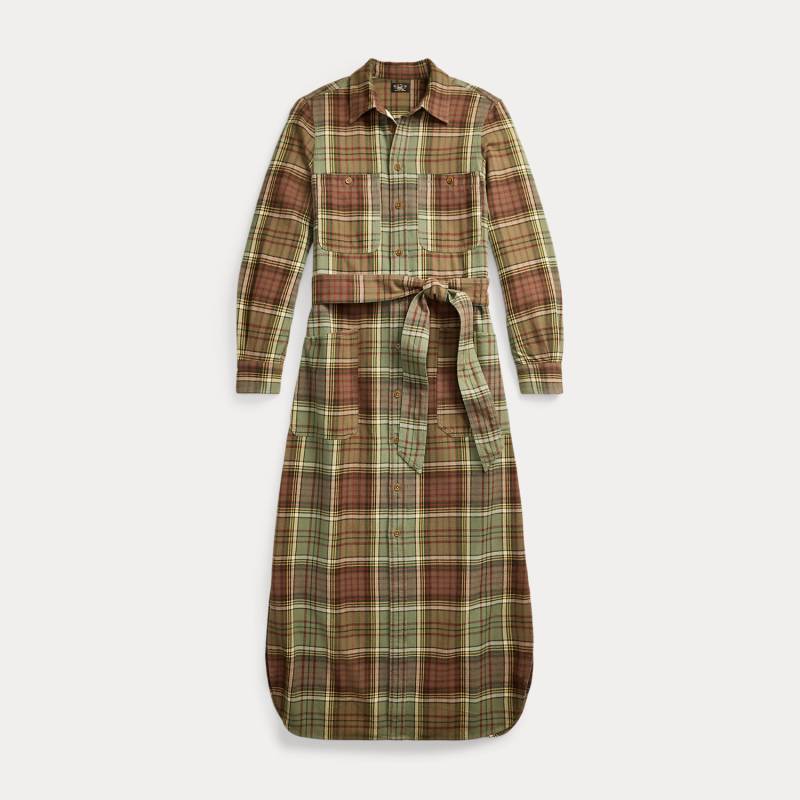 Kariertes Hemdkleid aus Baumwolltwill von RRL