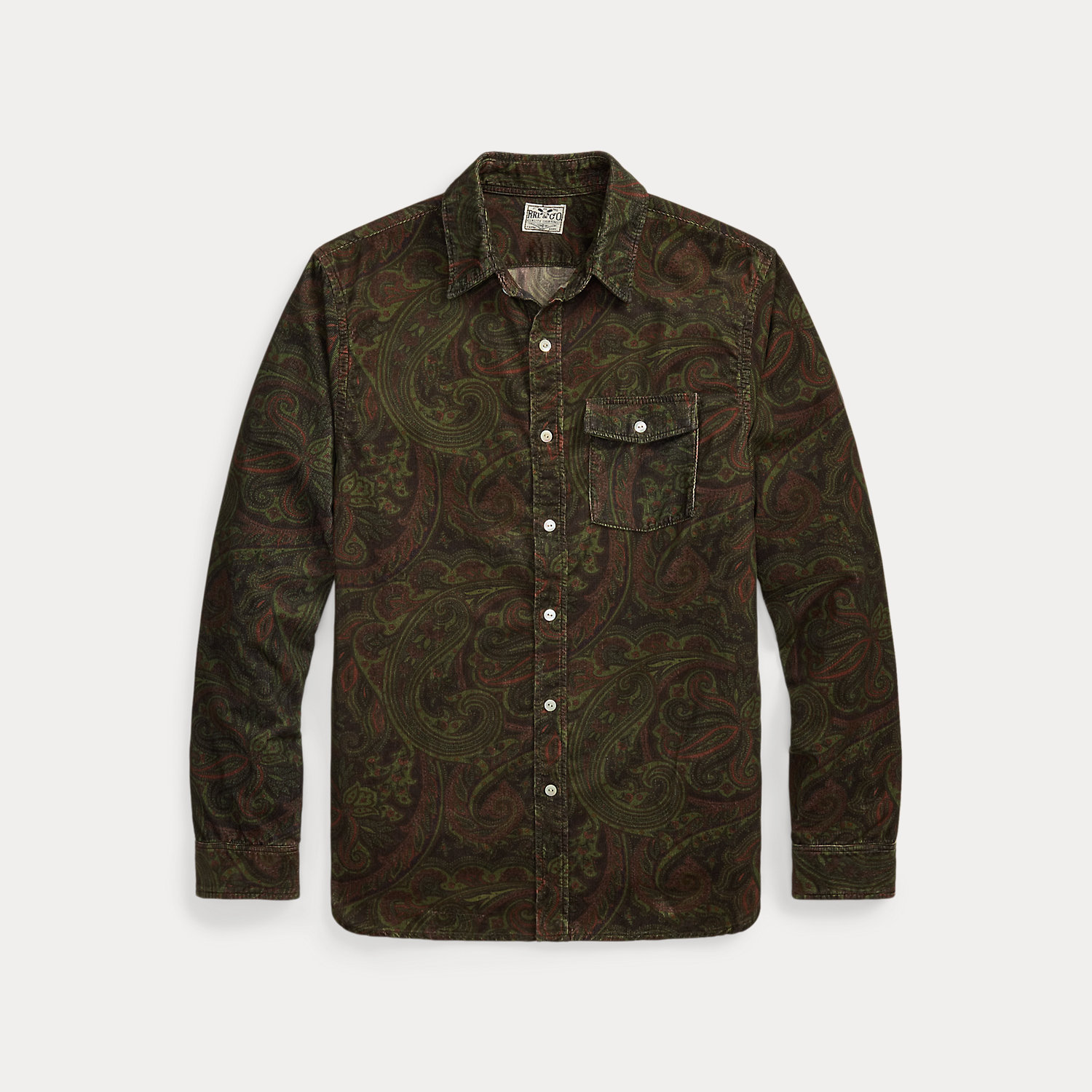 Kordsamt-Arbeitshemd mit Paisley-Druck Kordsamt-Arbeitshemd mit Paisley-Druck von RRL